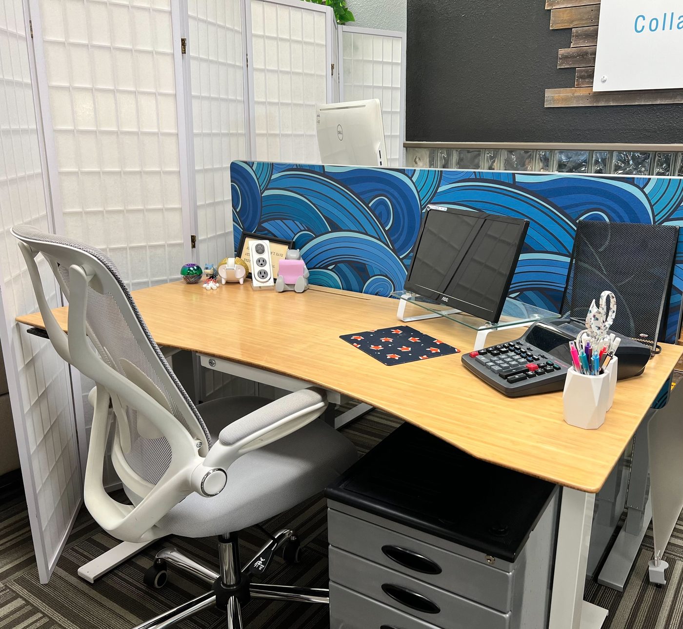 The quiet dedicated desk room at Ensemble Coworking