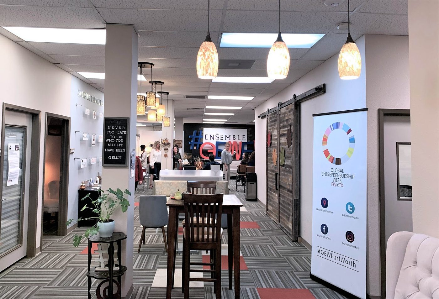Inside the Ensemble Coworking space in Fort Worth