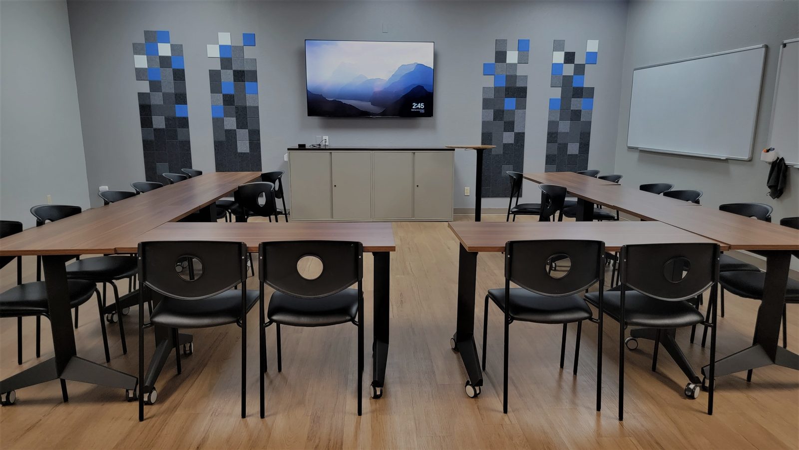 The Orchestra Room set up for an event at Ensemble Coworking